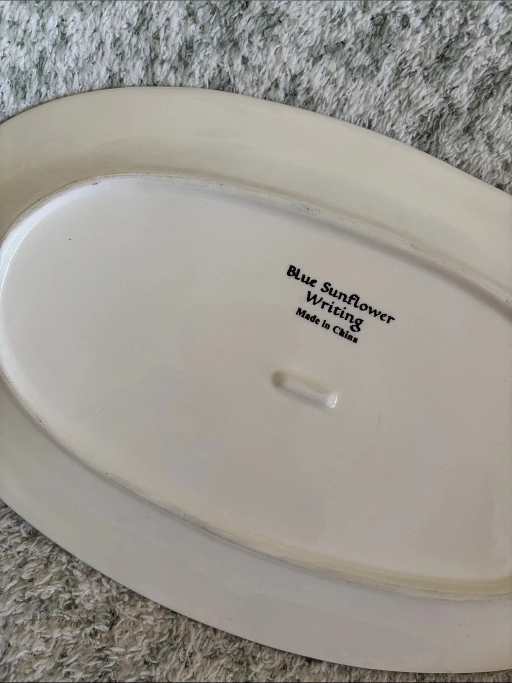 Hand-Painted Ceramic Sunflower Oval Serving Platter NWT 11.5x7”